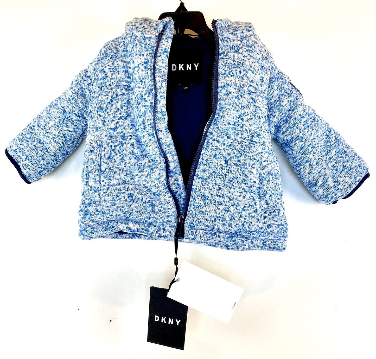 DKNY Baby Hooded Coat Blue. Age 12 M Retail $75 Price $45 NWT