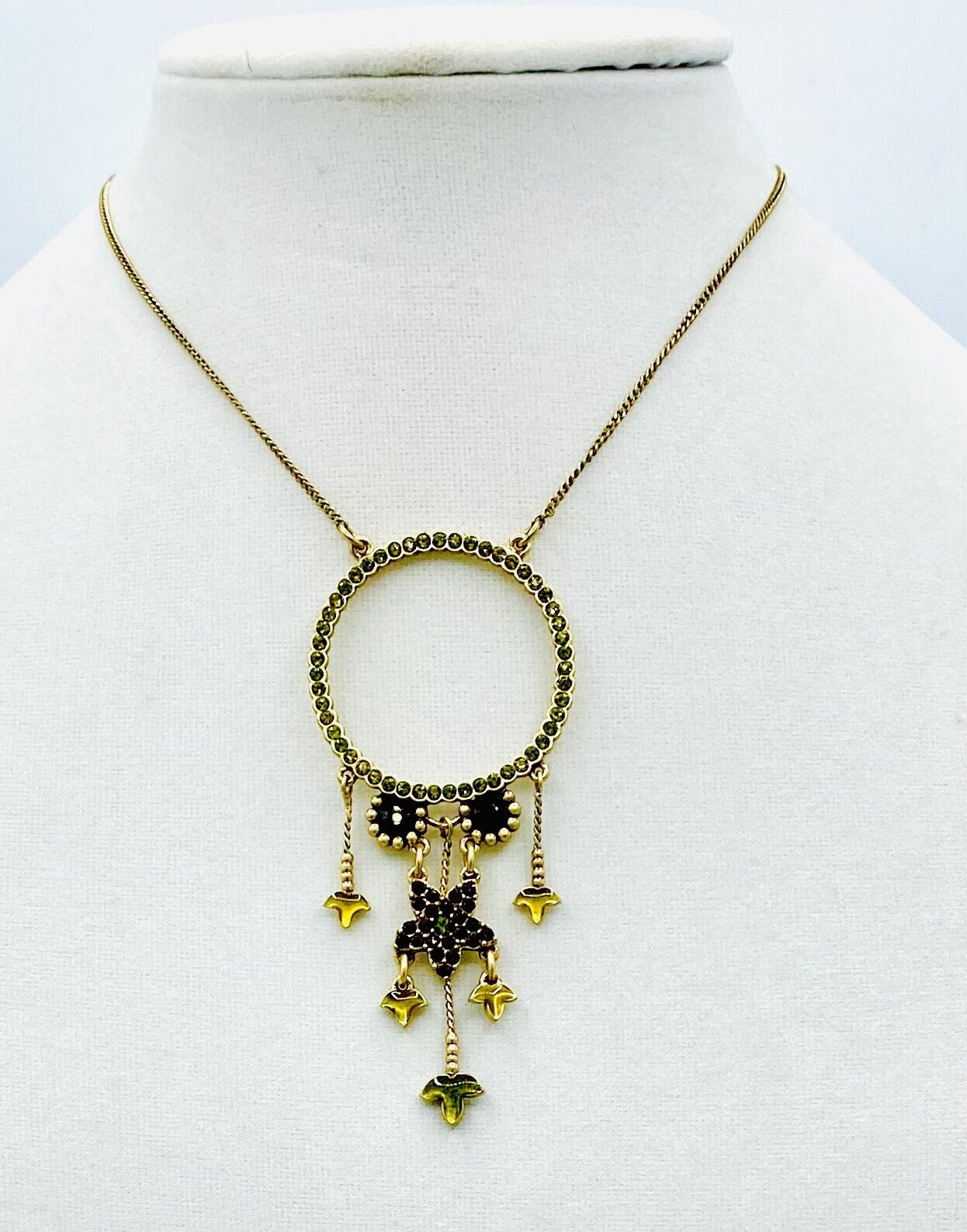 Pilgrim Jewelry Necklace Swarovski crystal 14 Ct Gold plate Price $19