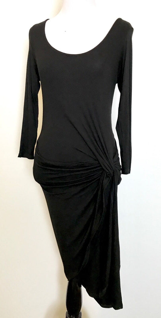 The Vanity Room Dark Black Knot Detail Wrap Dress. NWOT Price $32