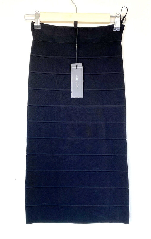 BCBG MaxAzria Leger Black Bodycon Skirt Retail $178 Price $95 Size XS NWT