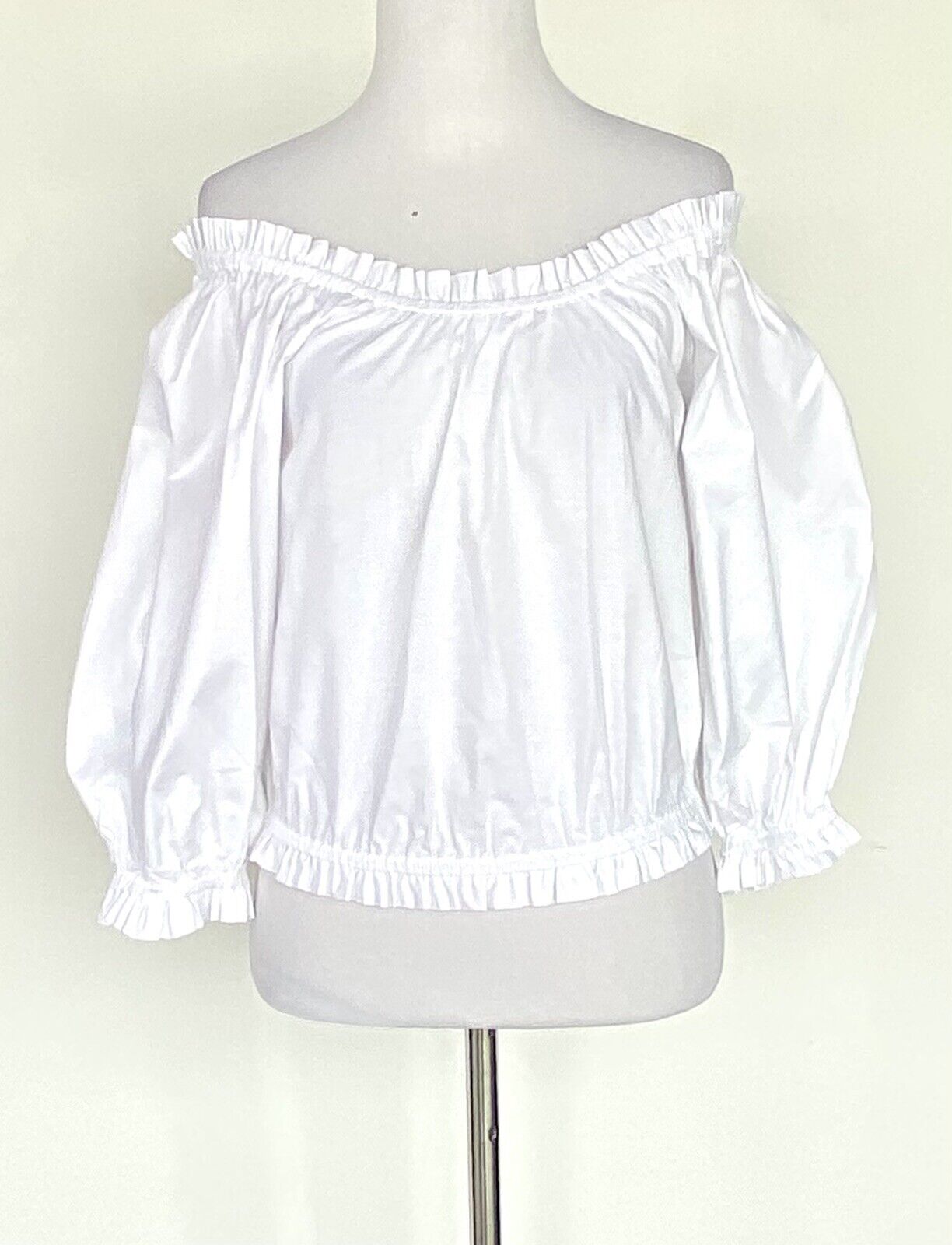 Kate Spade Aperitif White Poplin Top / Blouse NWT Retail $128 Price $84 Size XS