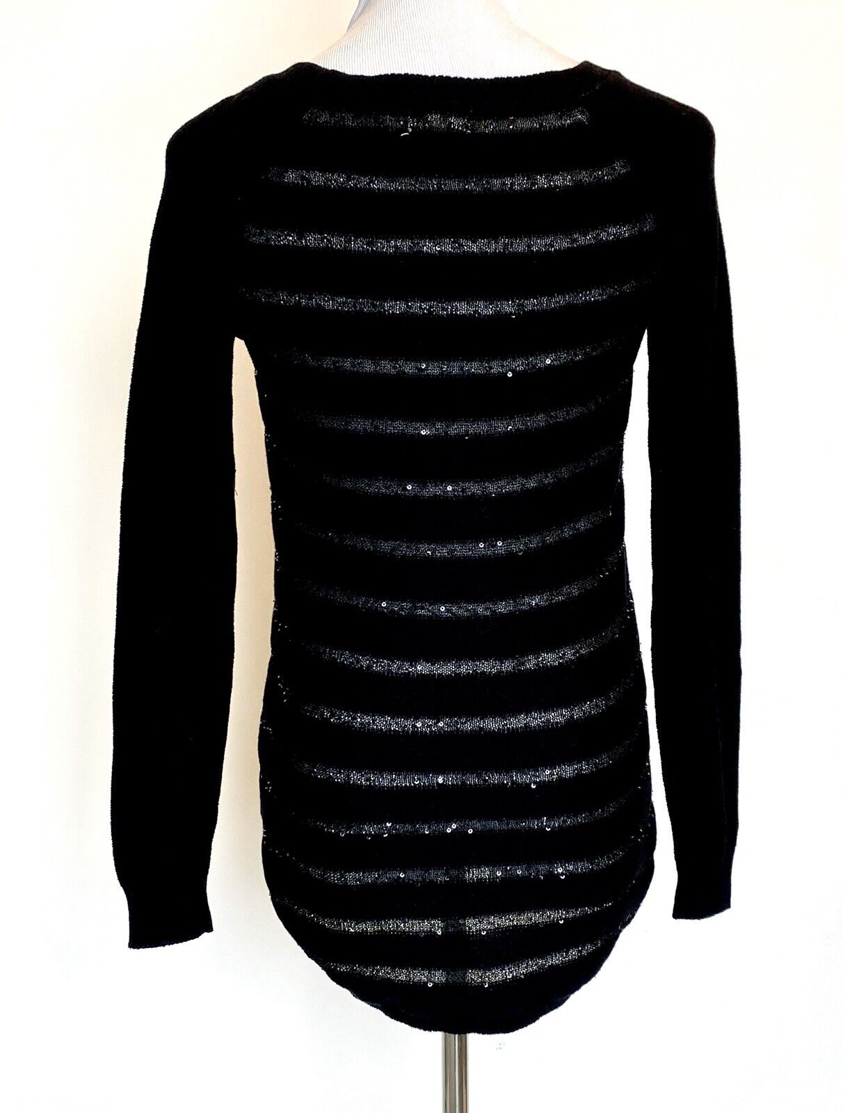 Black Stripe Sequin Sweater. Maison Jules. Retail $69.50 Price $24 Size S NWT