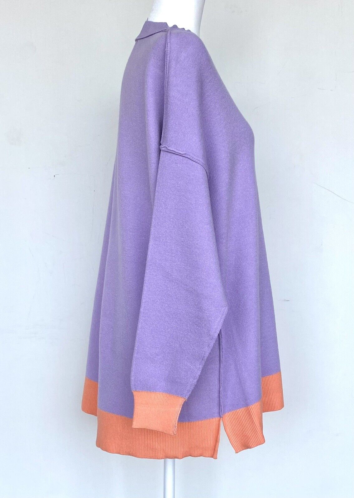 J Marie Raven Sweater Oversized size S Retail $110 Price $55 Lavender peach