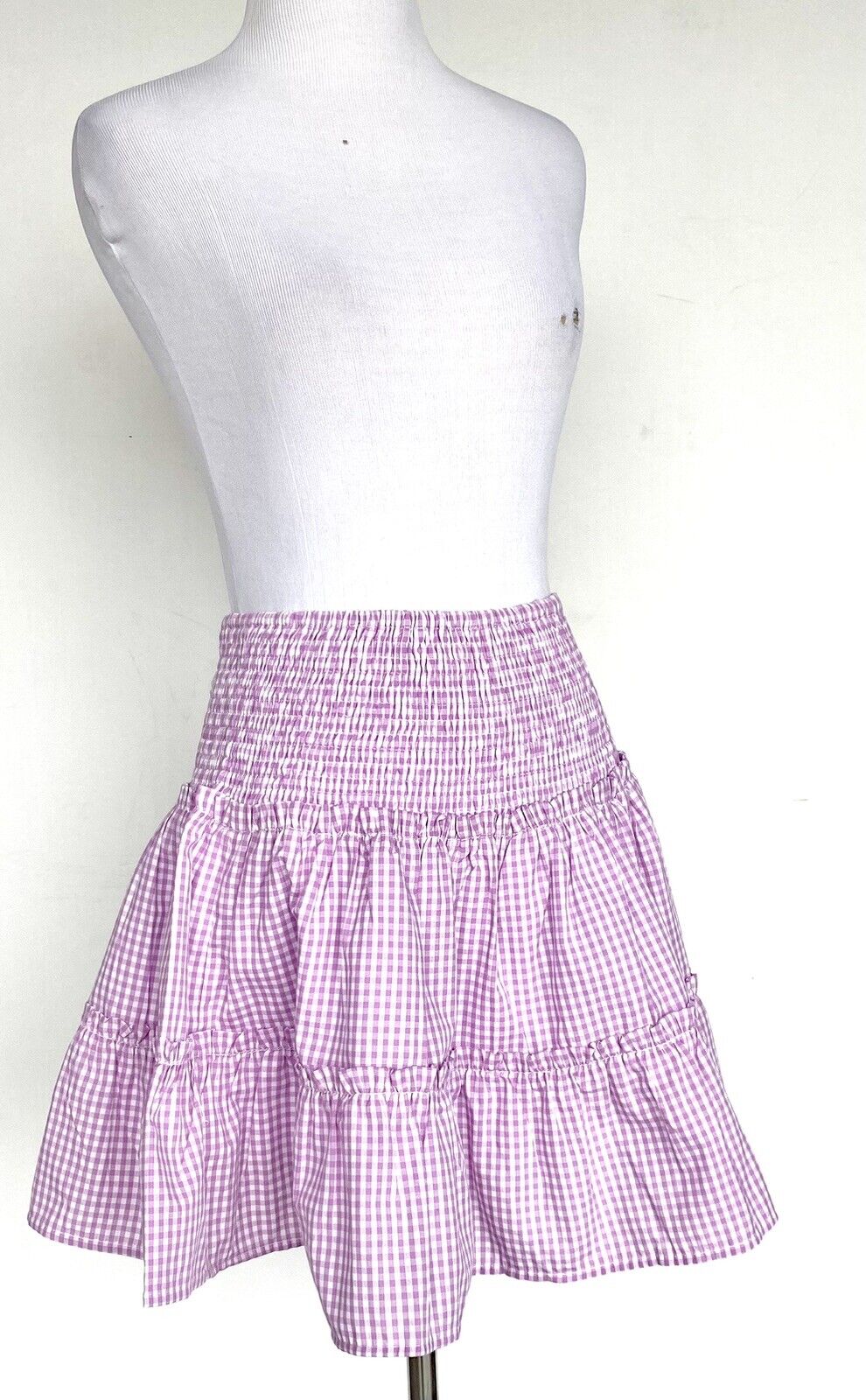 J Marie The Julia Skort size XS Retail $70 Price $49 NWT smocked tiered gingham