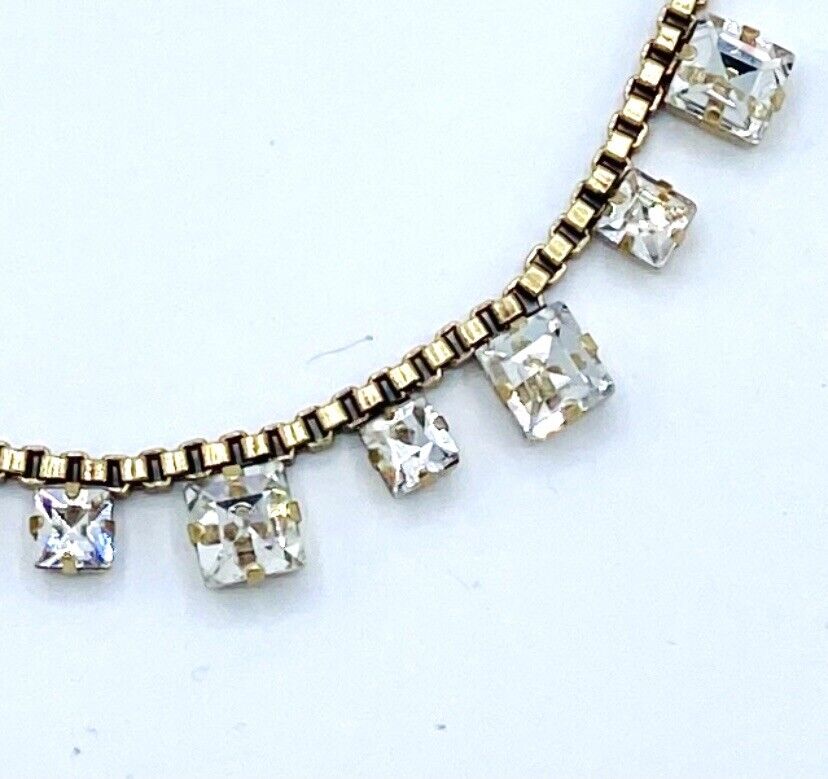 J Crew Deco Square Crystal Statement Necklace. Retails $49.50 Price $33 NWT