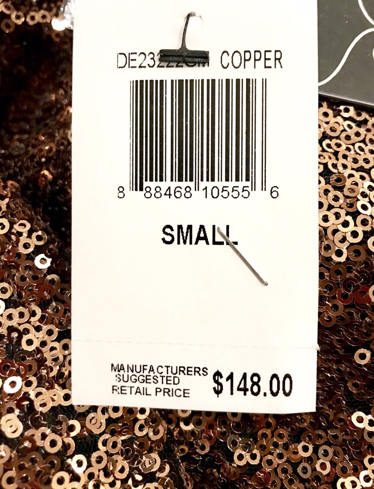 Aqua Bronze Sequined Party Cocktail Wrap Dress S Retails $148 Price $65