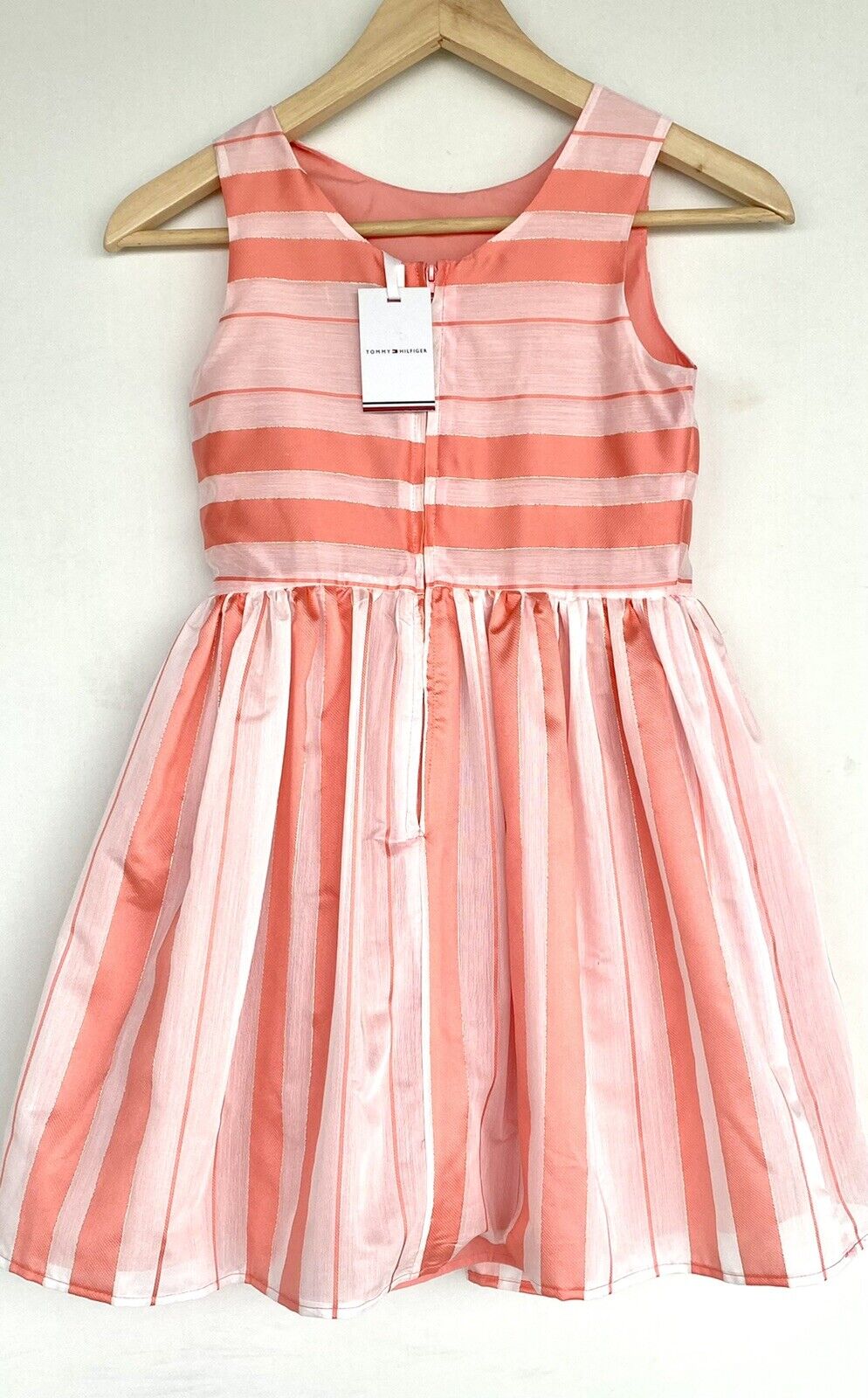 Tommy Hilfiger girls Shell Coral pink  party dress Retail $70 Price $38 M 8-10 Y