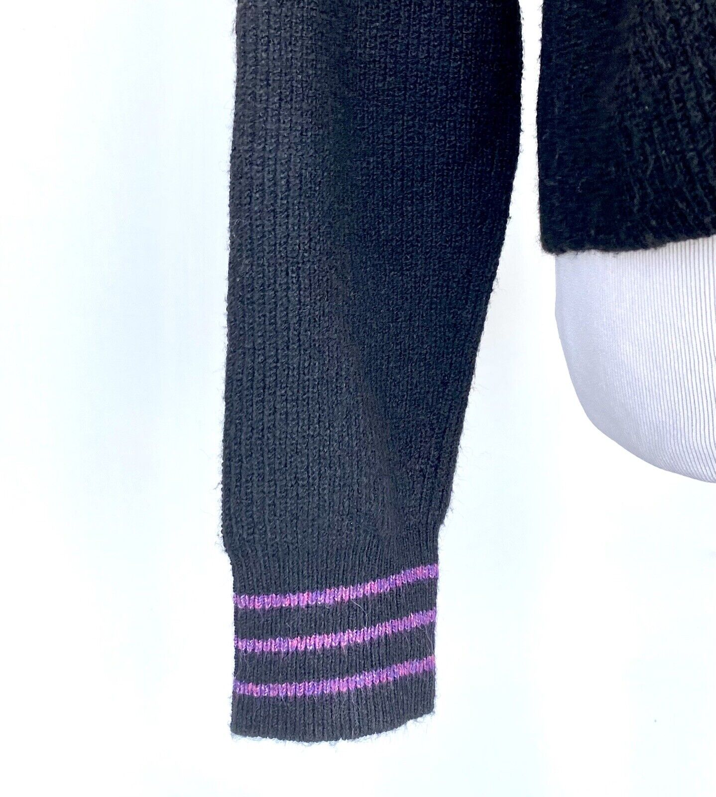 John & Jenn stripe Knit Rib sweater Retail $125 Price $65 Size XS NWT Black Pink