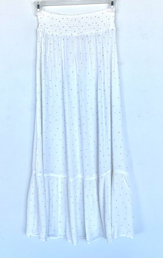 Monsoon London Beach Gold Spot Skirt / Coverup Price $56 Smocked Waist Small