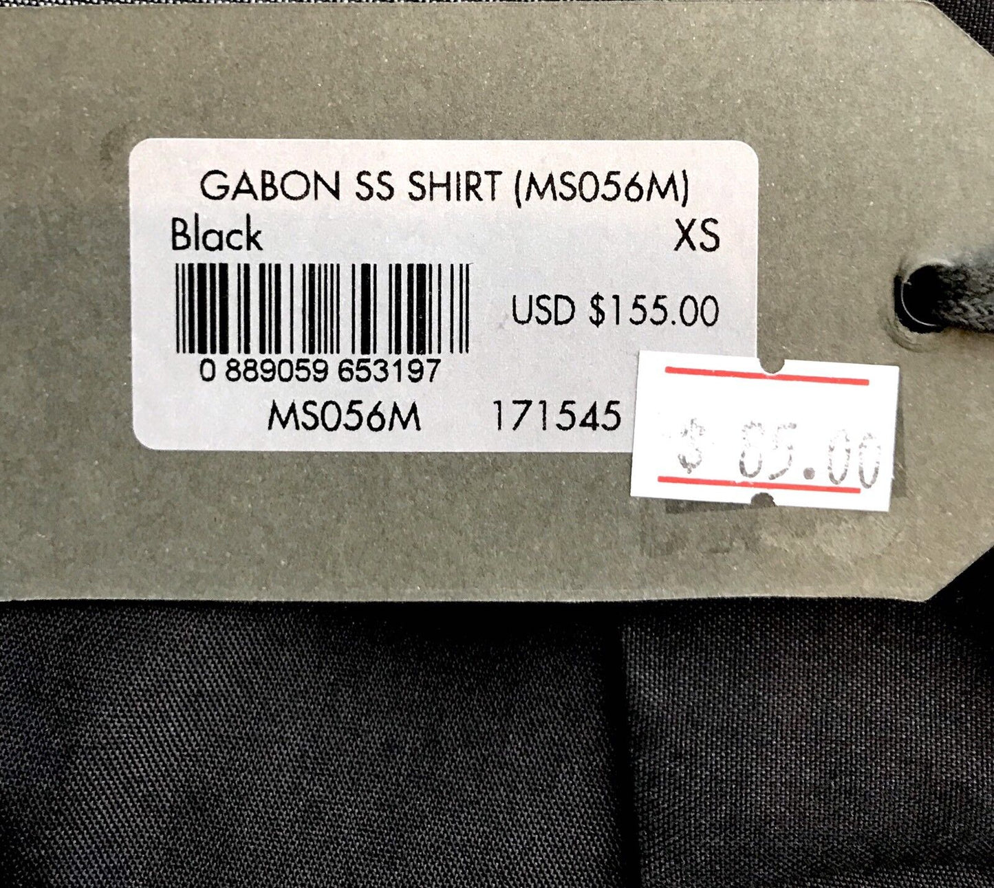 AllSaints Gabon Grey Black Stripe SS Shirt .Retail $155 NWT Price $85 Size XS