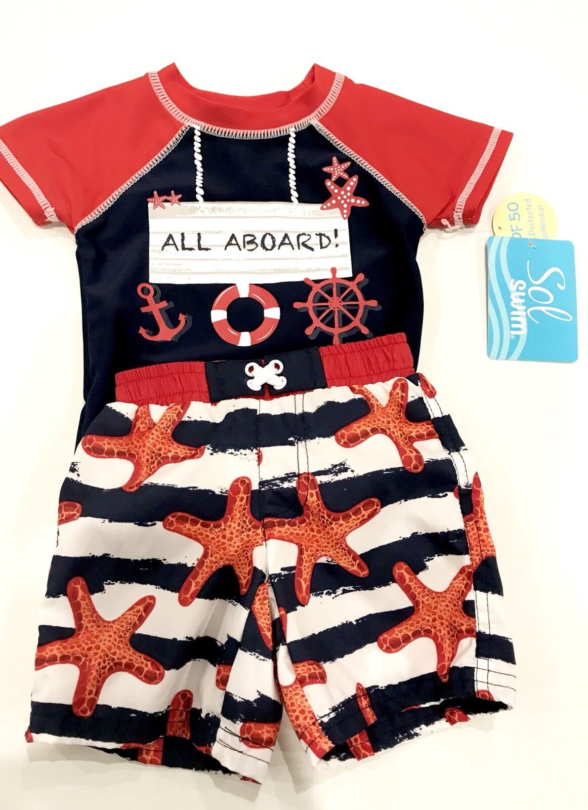 Sol Swim Baby Rash Guard And Shorts. NWT Retails $24 Price $16 3-6 Months