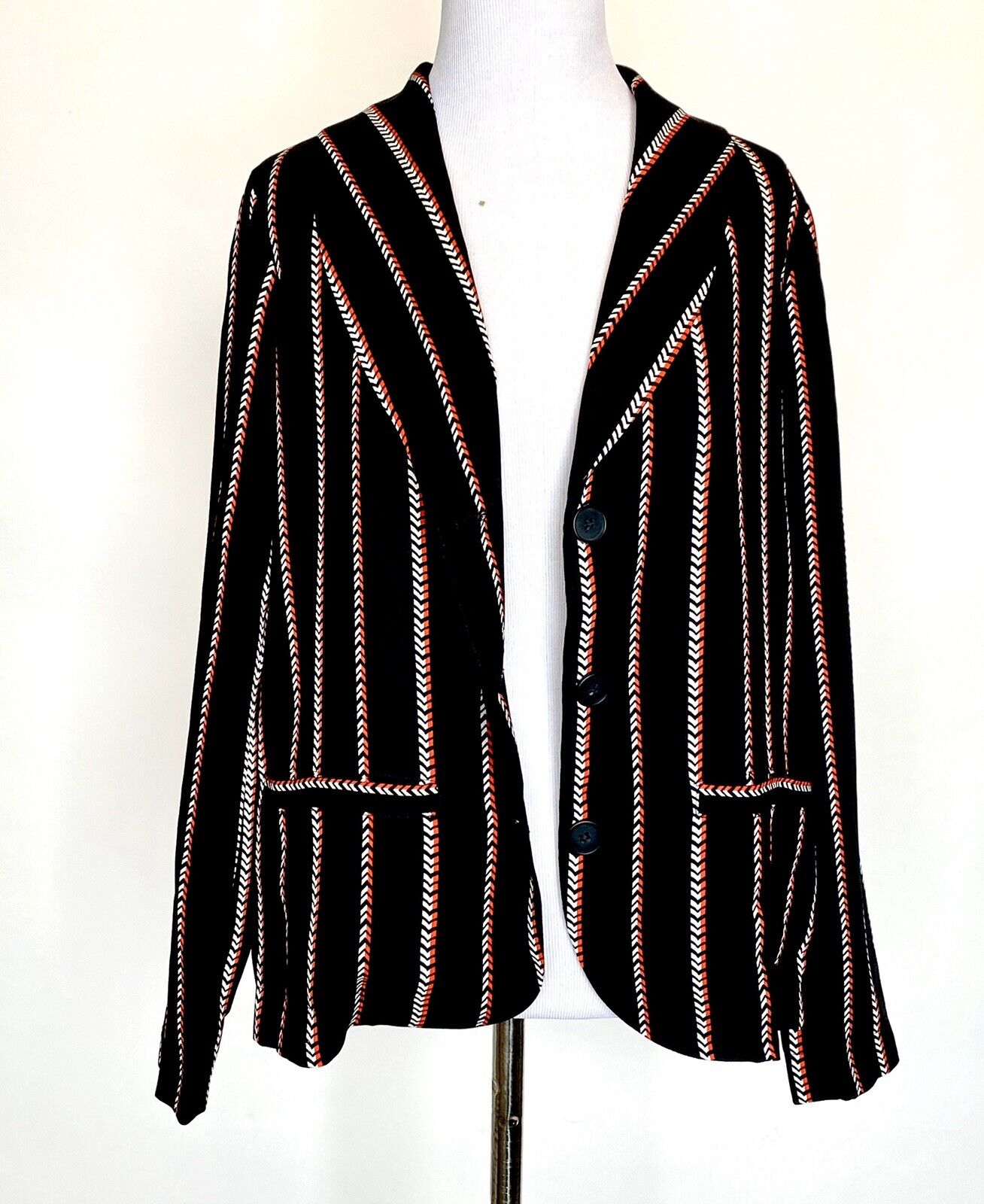 Beltaine Black Striped Blazer Retail $188 Price $46 XS NWT