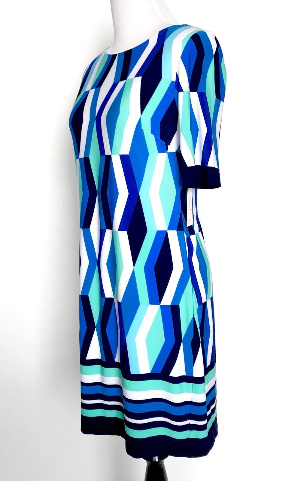 Eliza J Blue Diamond  Stretch Tunic Dress NWT Retails $118 Price $57 Size 0P