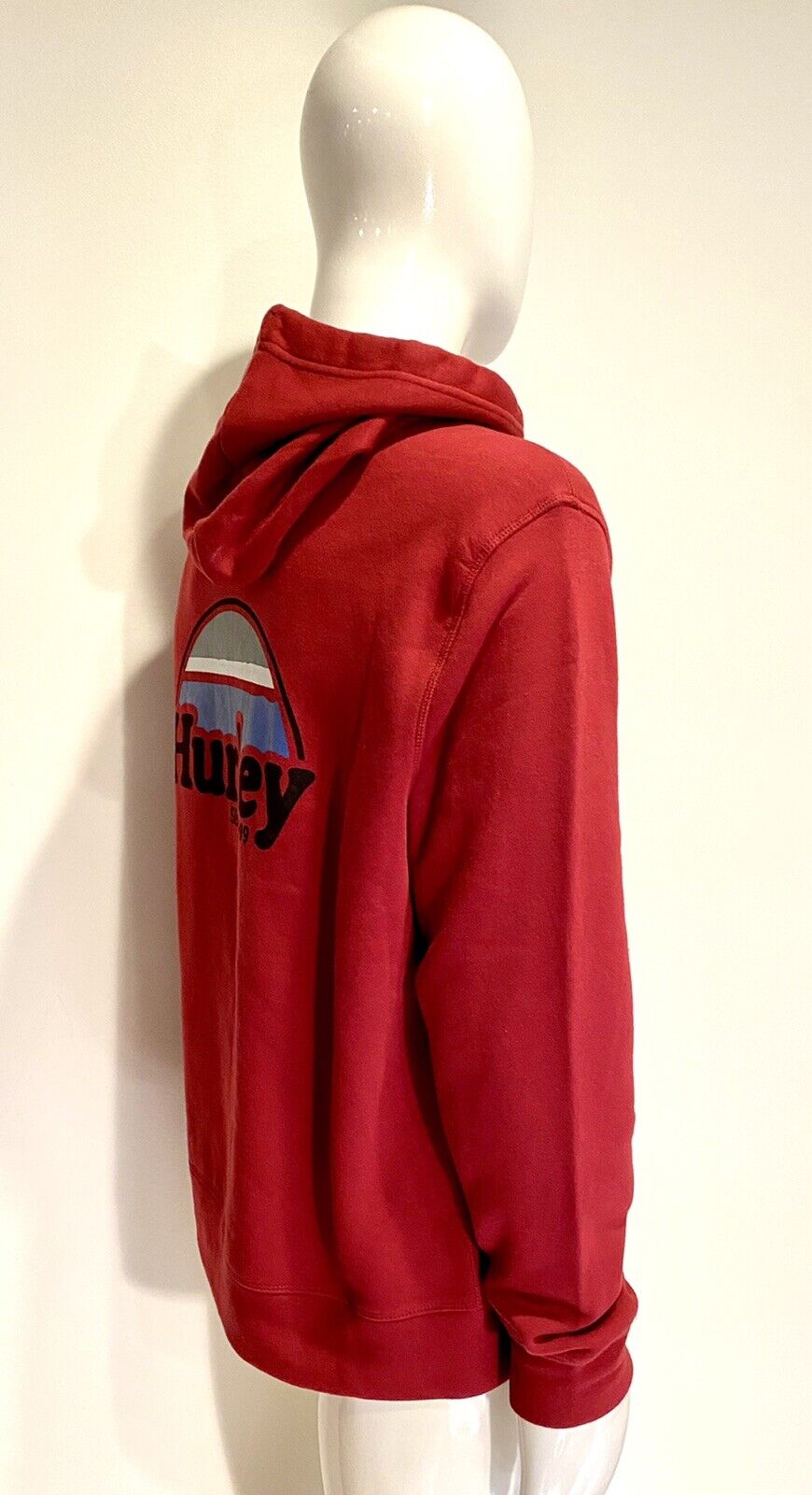 Hurley mens zip Up Rise And Jam Red Hoodie L Retail $58 Price $42 NWT