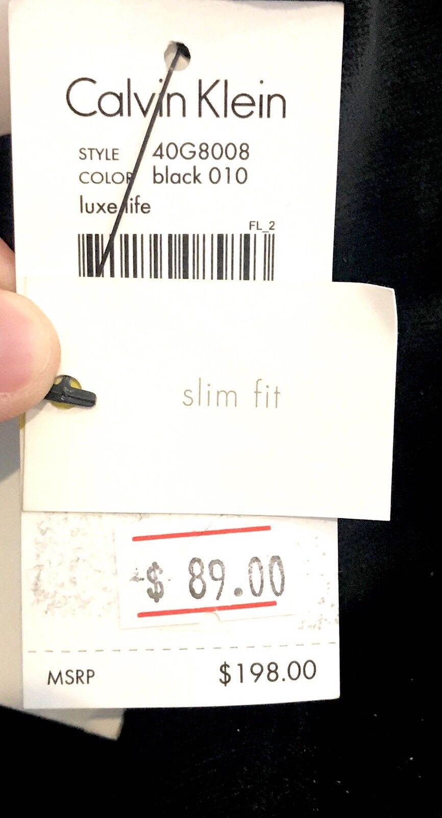 Calvin Klein Black Texture Slim Fit Jacket NWT Retails $198 Price $89 Size M