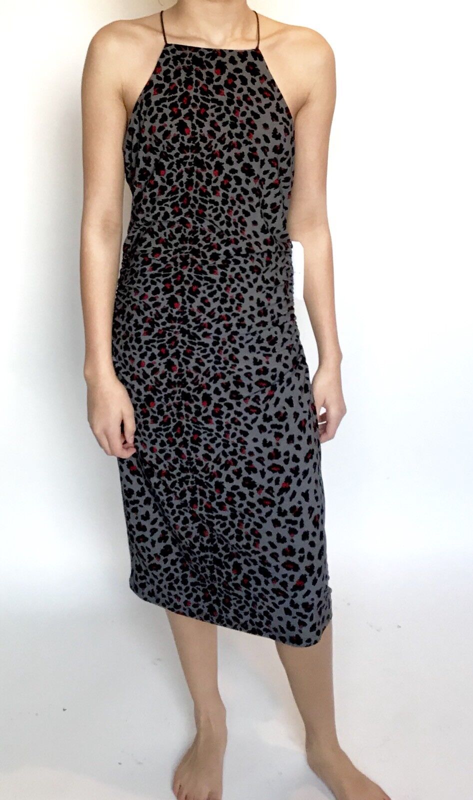 Leith Grey Animal Print Stretch Dress. NWT Size L Retail $59 Price $35.40