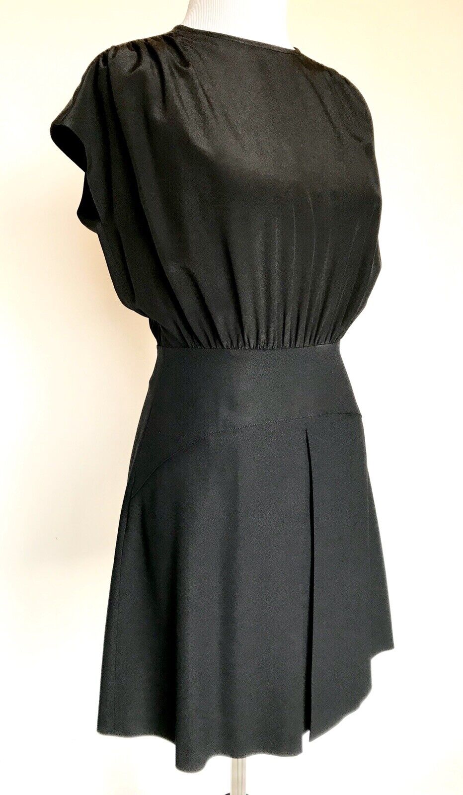 Miu Miu Black Silk Top Black Dress NWT Size IT 38 US 2 NEW Price $843