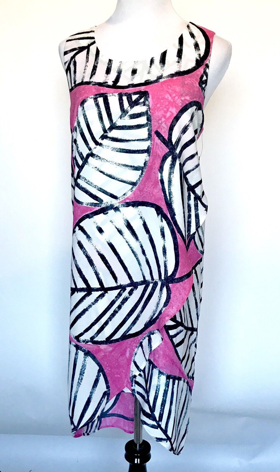Nic + Zoe Leaves Wrap Dress. NWT Petite L Retail $188 Price $74.97 Pink White
