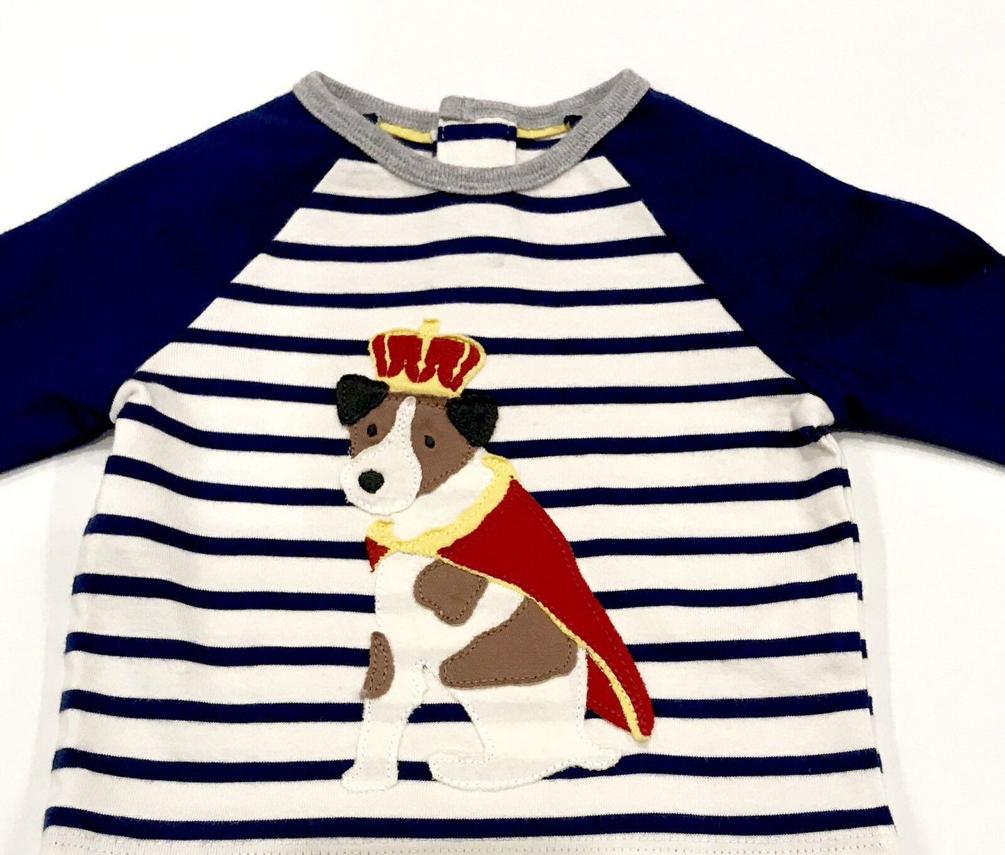Mini Boden Royal Dog Appliqué Raglan Top 0-3 Month Retail $25 Price $19.50 NWT