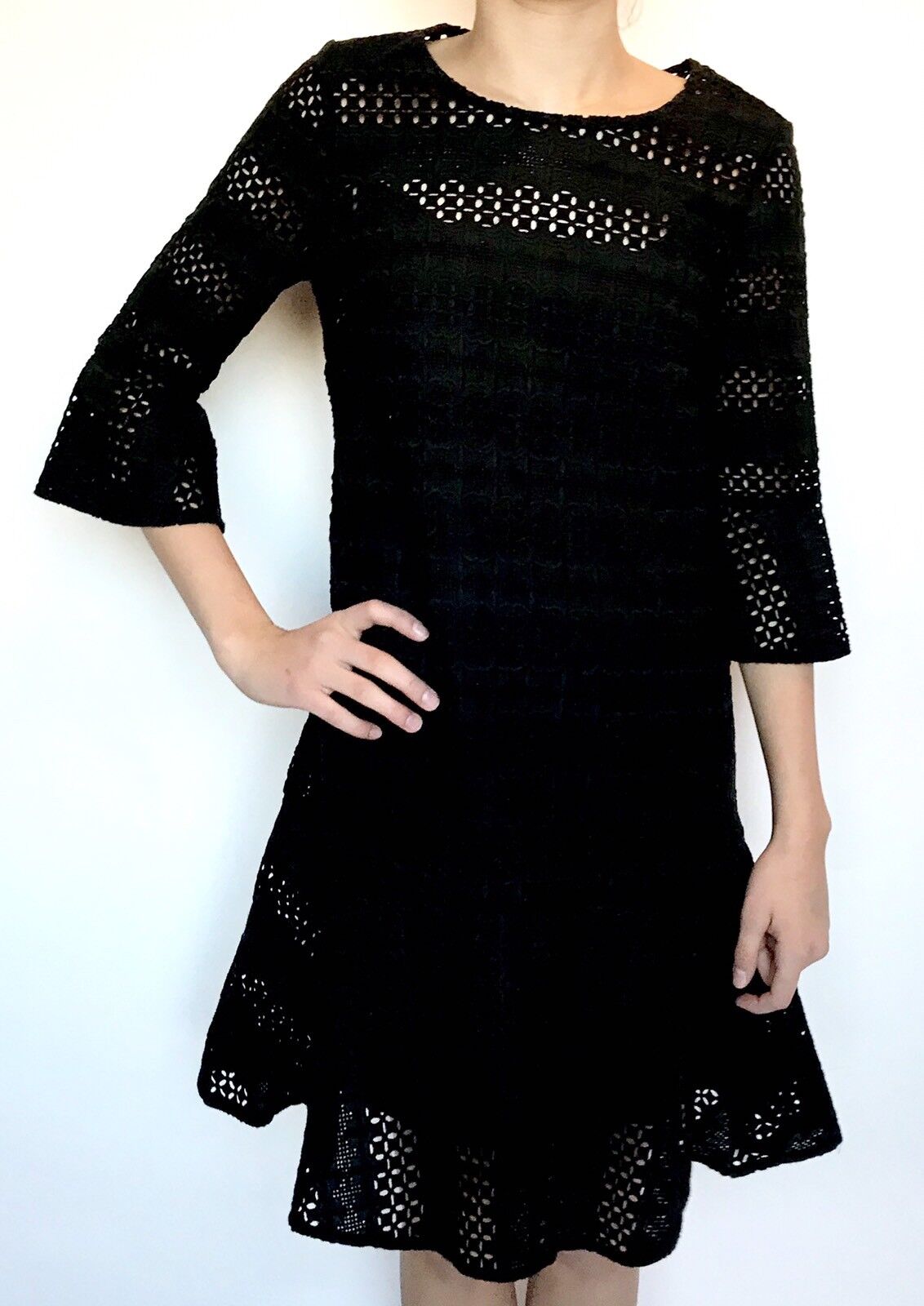 AllSaints Black Dakota Ruffle Dress. Retail $308 Price $168 NWT All Saints Sz 4