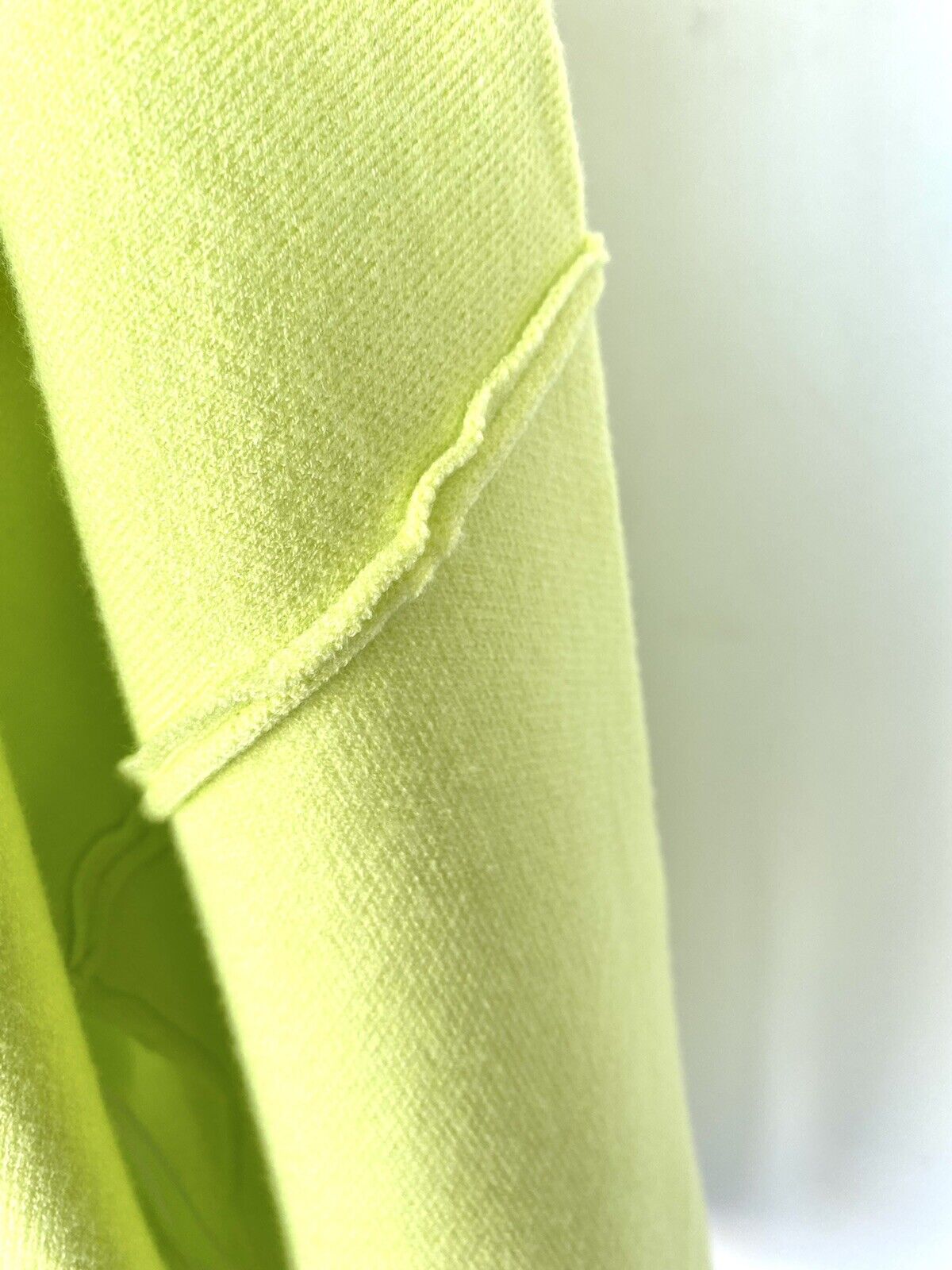 J Marie Timber Sweater Oversized size XS Retail $110 Price $55 Lime Green White