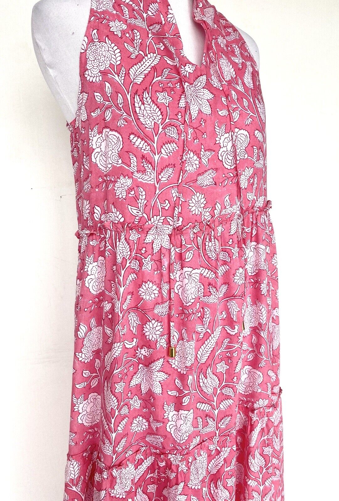 J Marie Emilia Rose ruffle tier maxi dress size S Retail $188 Price $85