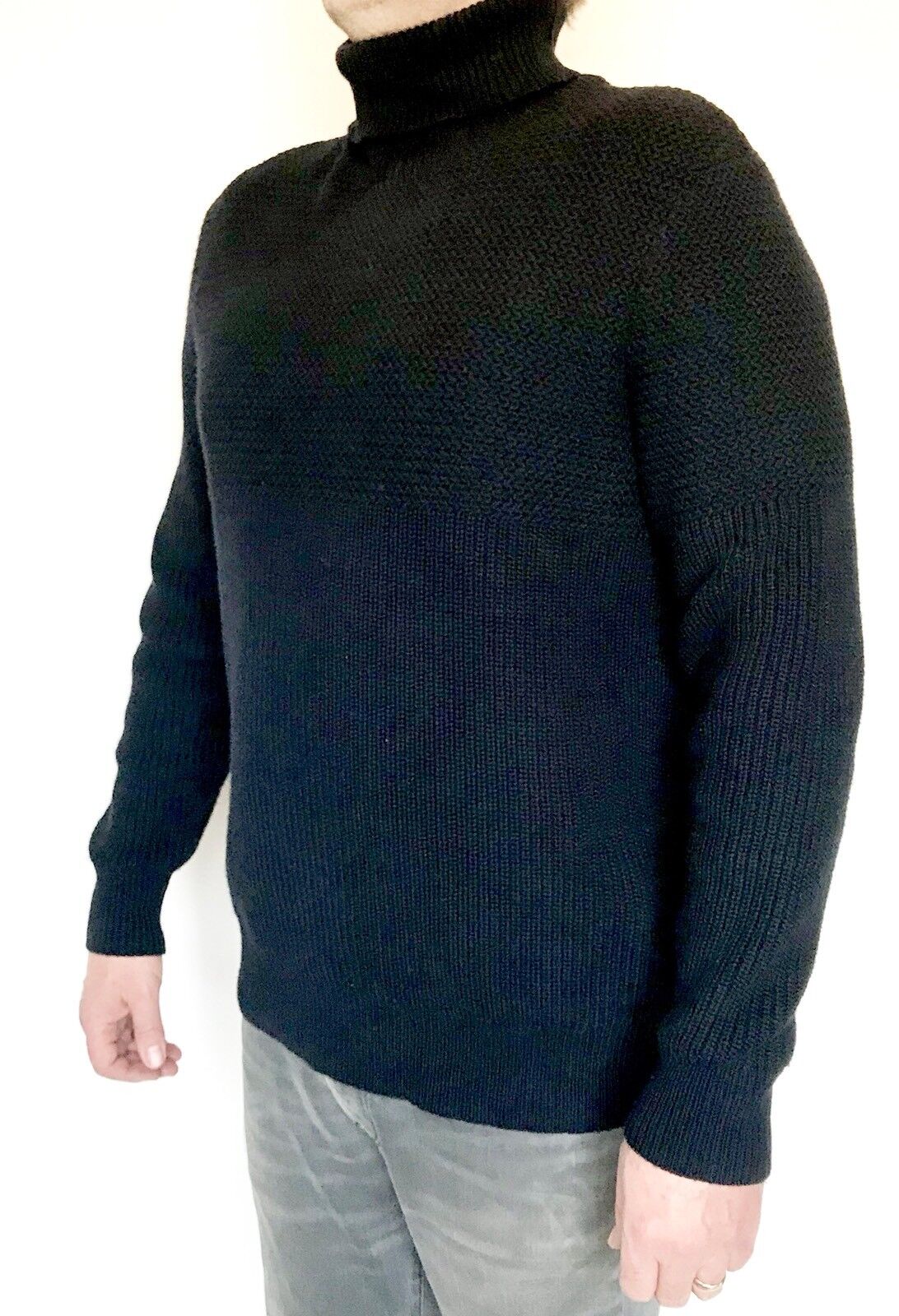 AllSaints Karnett Ink Navy Roll Neck Sweater Retails $178 NWT Price $78  L