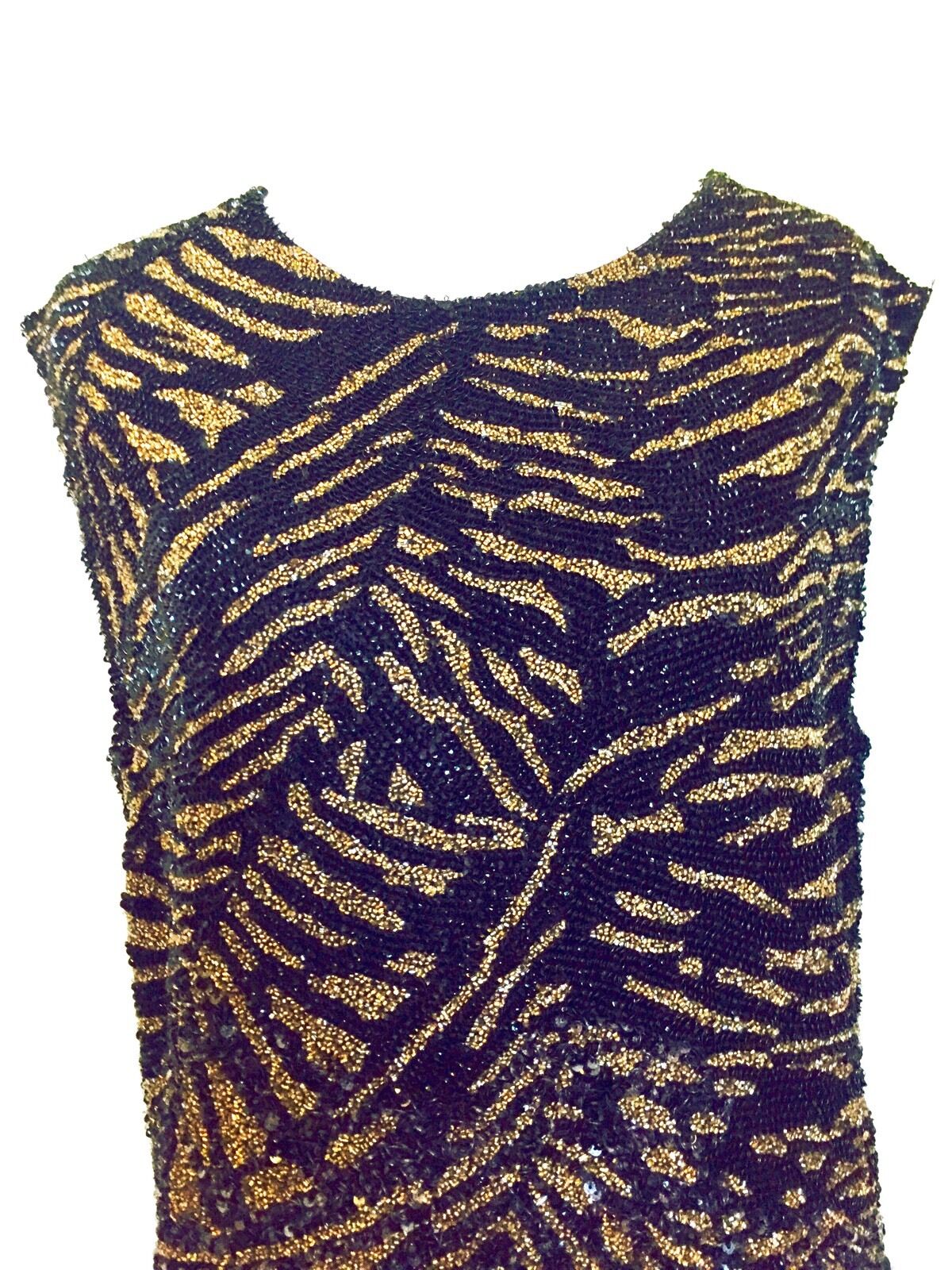 AllSaints All saints Black Gold Beaded Formal Prom Dress Size 0 NWT($540)  $175