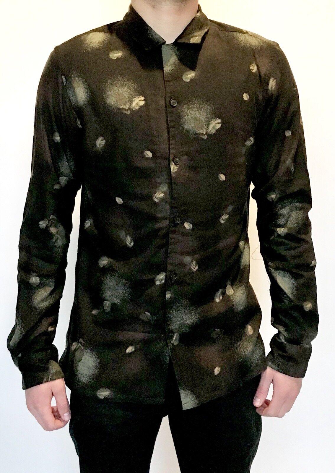 AllSaints Washed Black Abilene LS Shirt  Retail $165 NWT Price $79 All Saints S