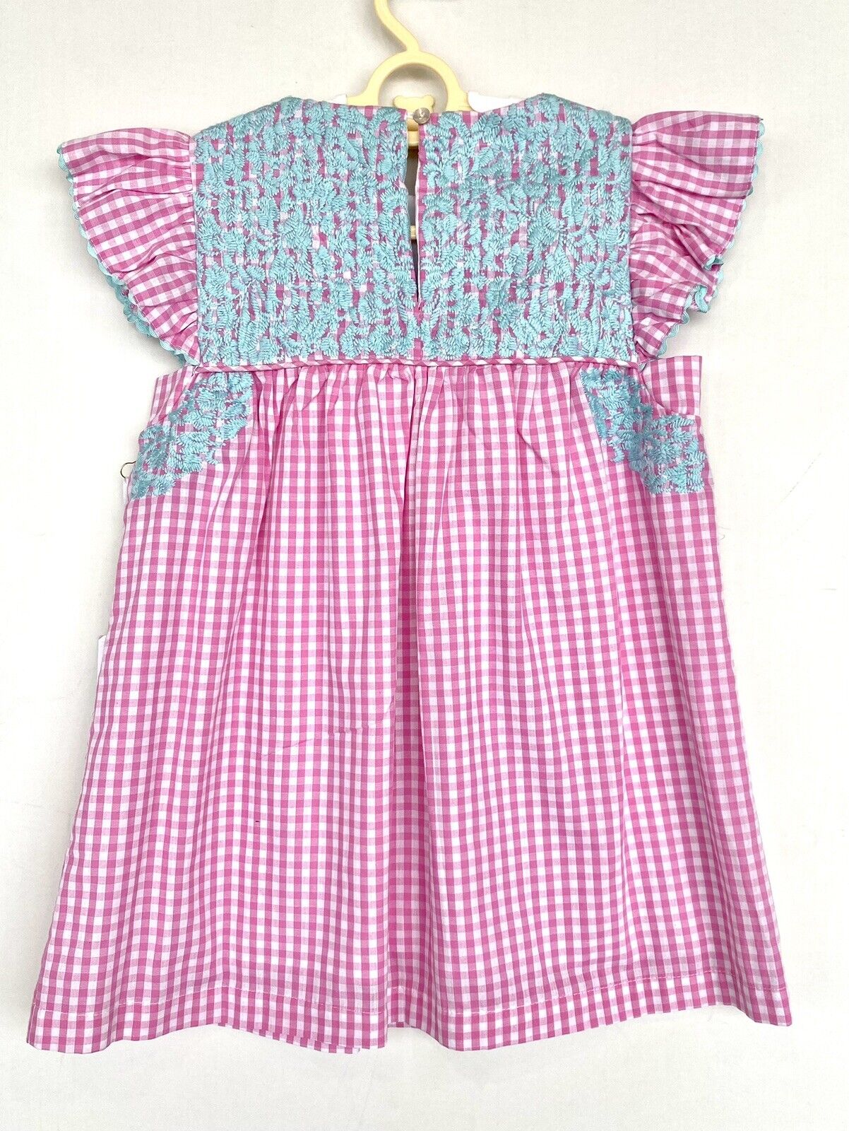 J Marie embroidered Tiffany Dress 3T Retail $92 Price $49 Gingham Pink