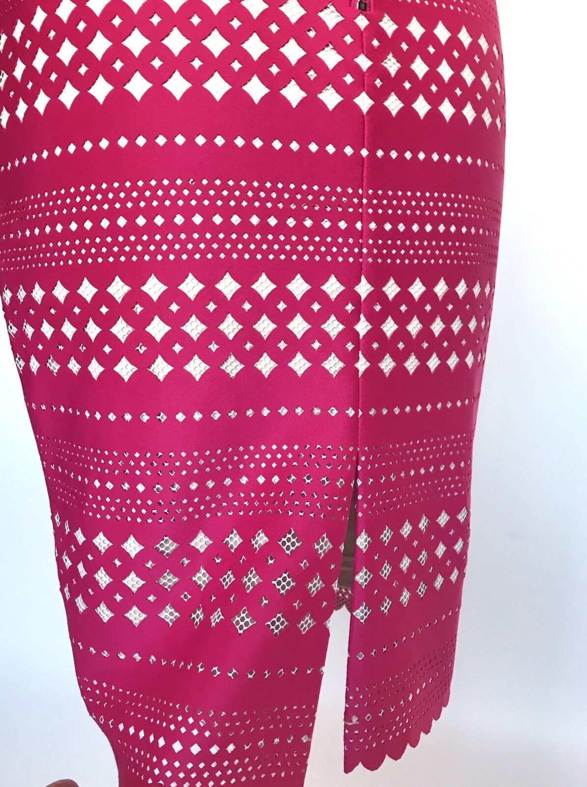 Eliza J Pink  Lazer Cut Dress NWT Retails $128 Price $64 Size 10