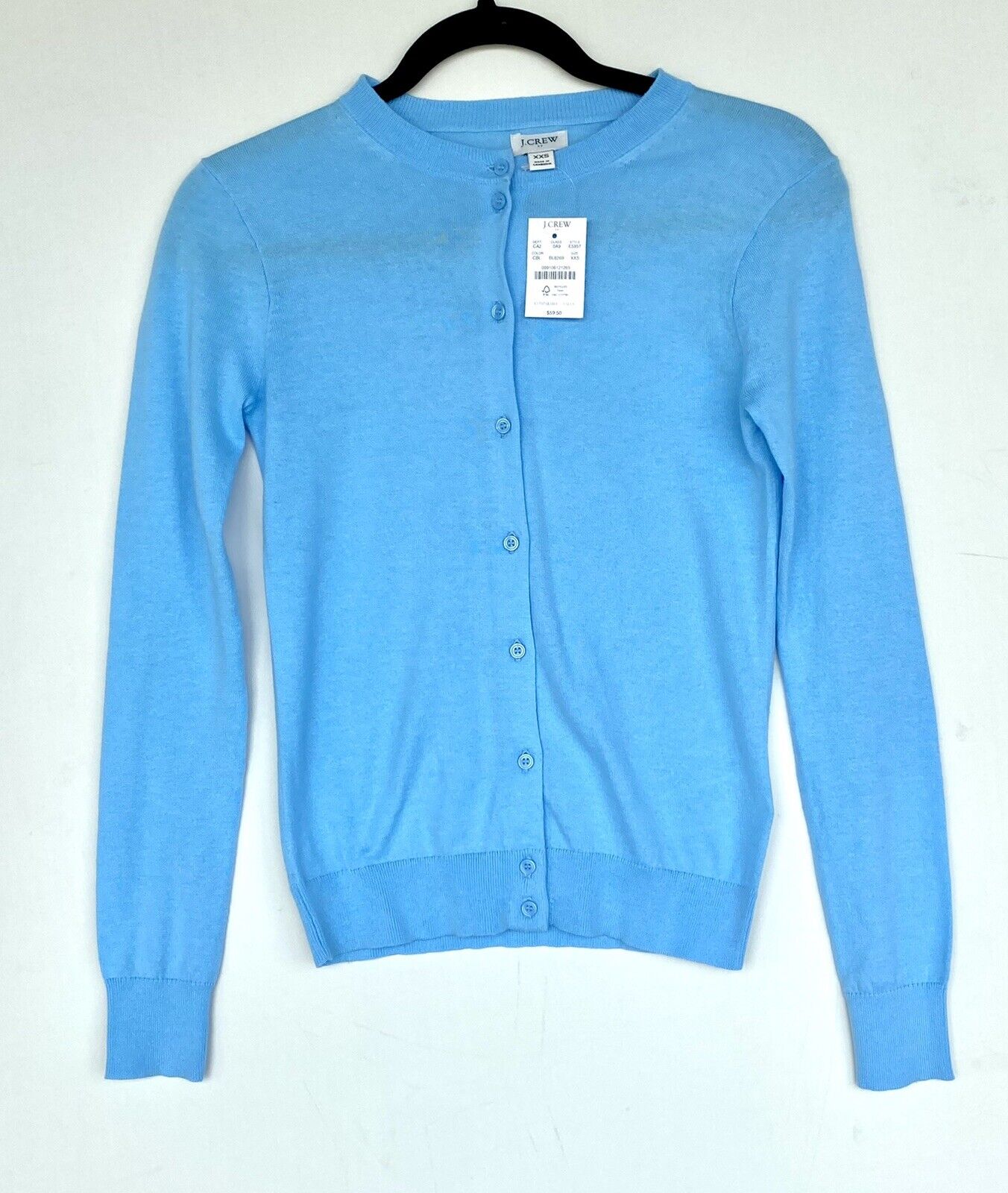 J Crew Classic Cotton Cardigan Sweater. NWT Retail $59.50 Price $34.97 Size XXS