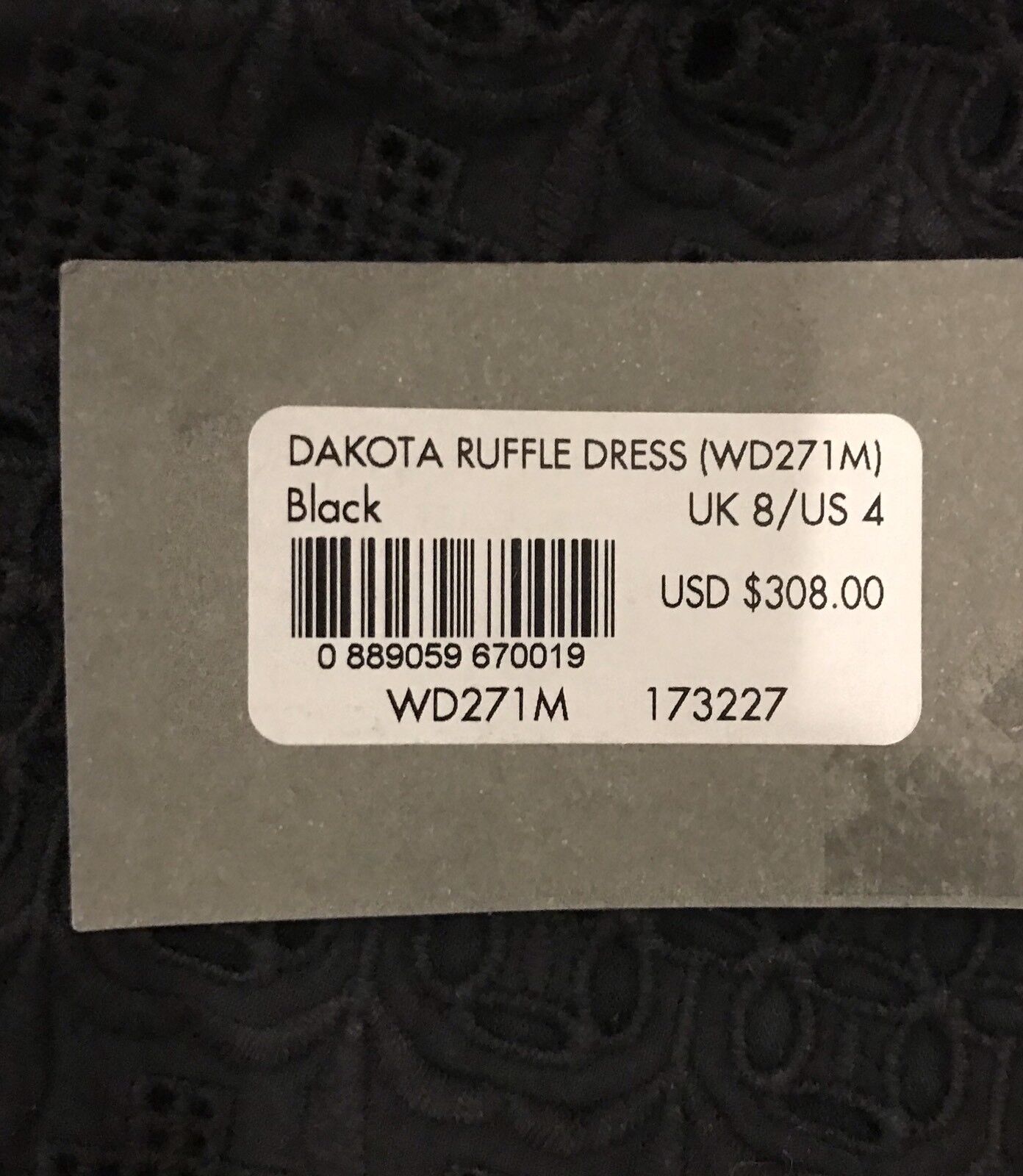 AllSaints Black Dakota Ruffle Dress. Retail $308 Price $168 NWT All Saints Sz 4