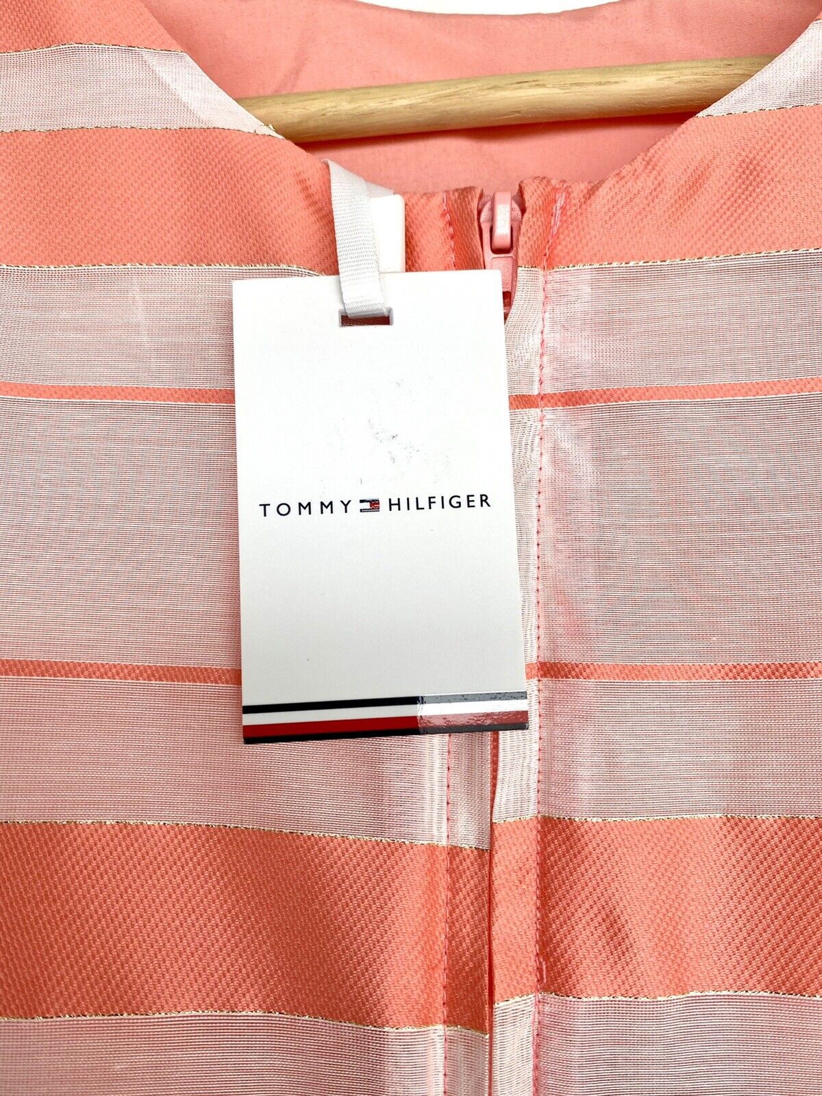 Tommy Hilfiger girls Shell Coral pink  party dress Retail $70 Price $38 M 8-10 Y