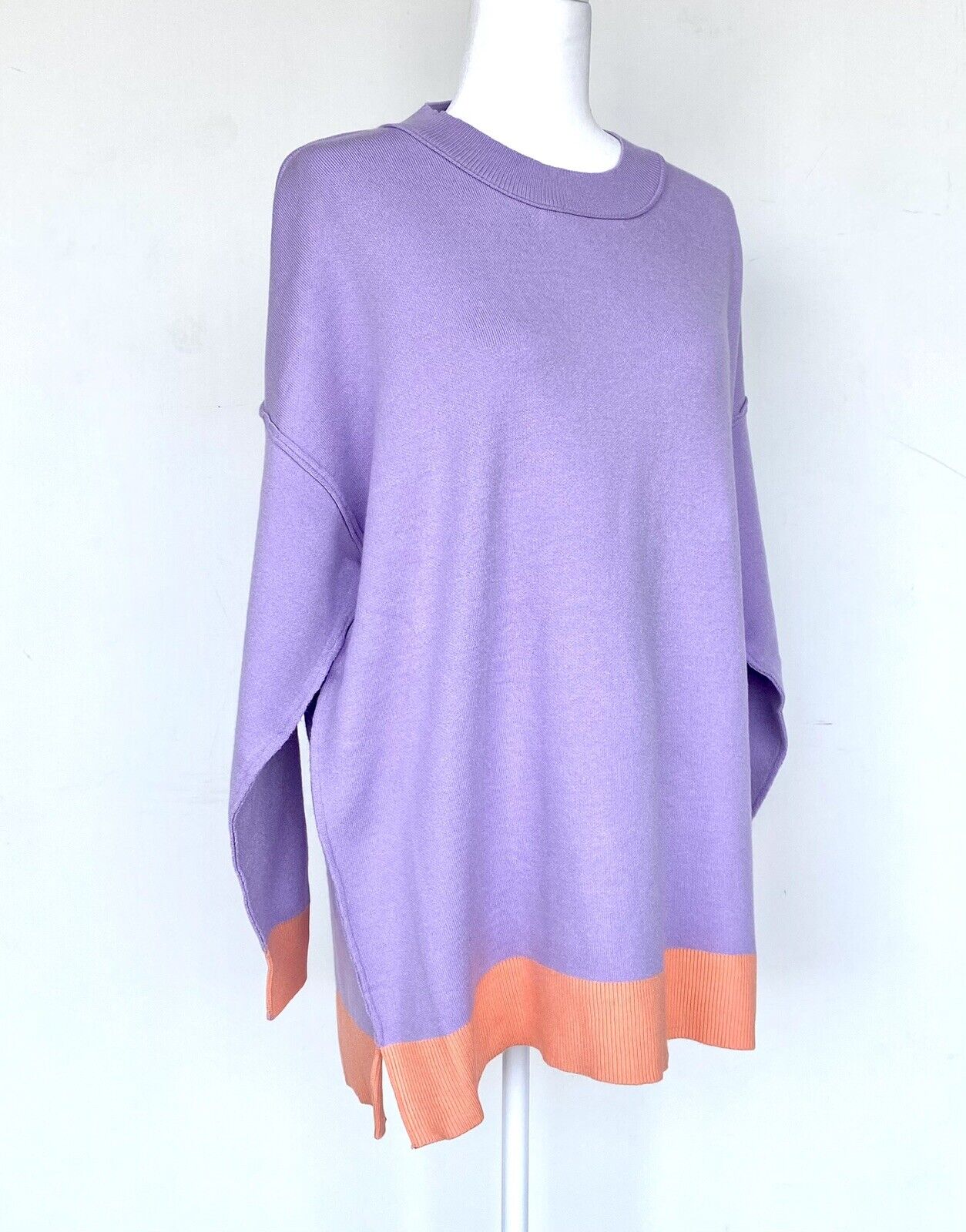 J Marie Raven Sweater Oversized size S Retail $110 Price $55 Lavender peach