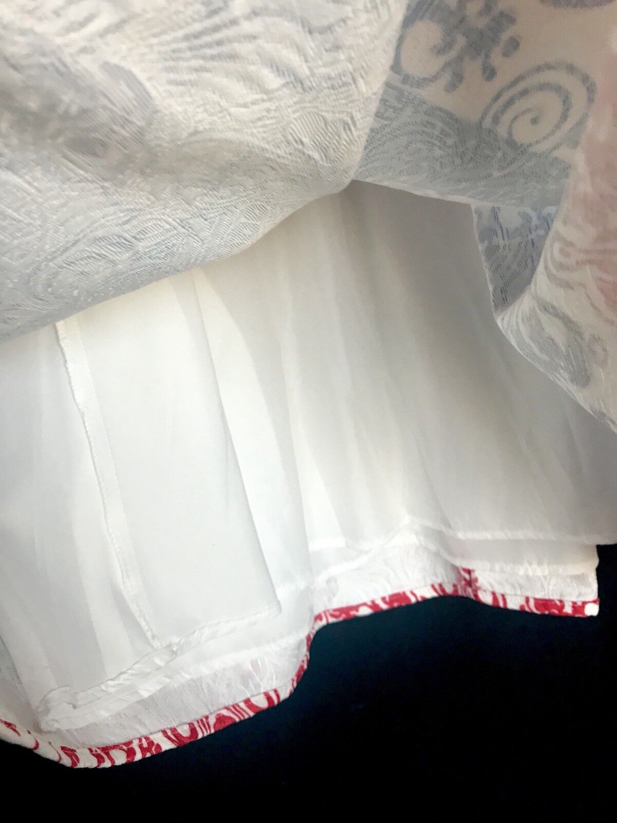 Blush White Damask Fabric Dress. Age 14 Retails $69 Price $25 NWT