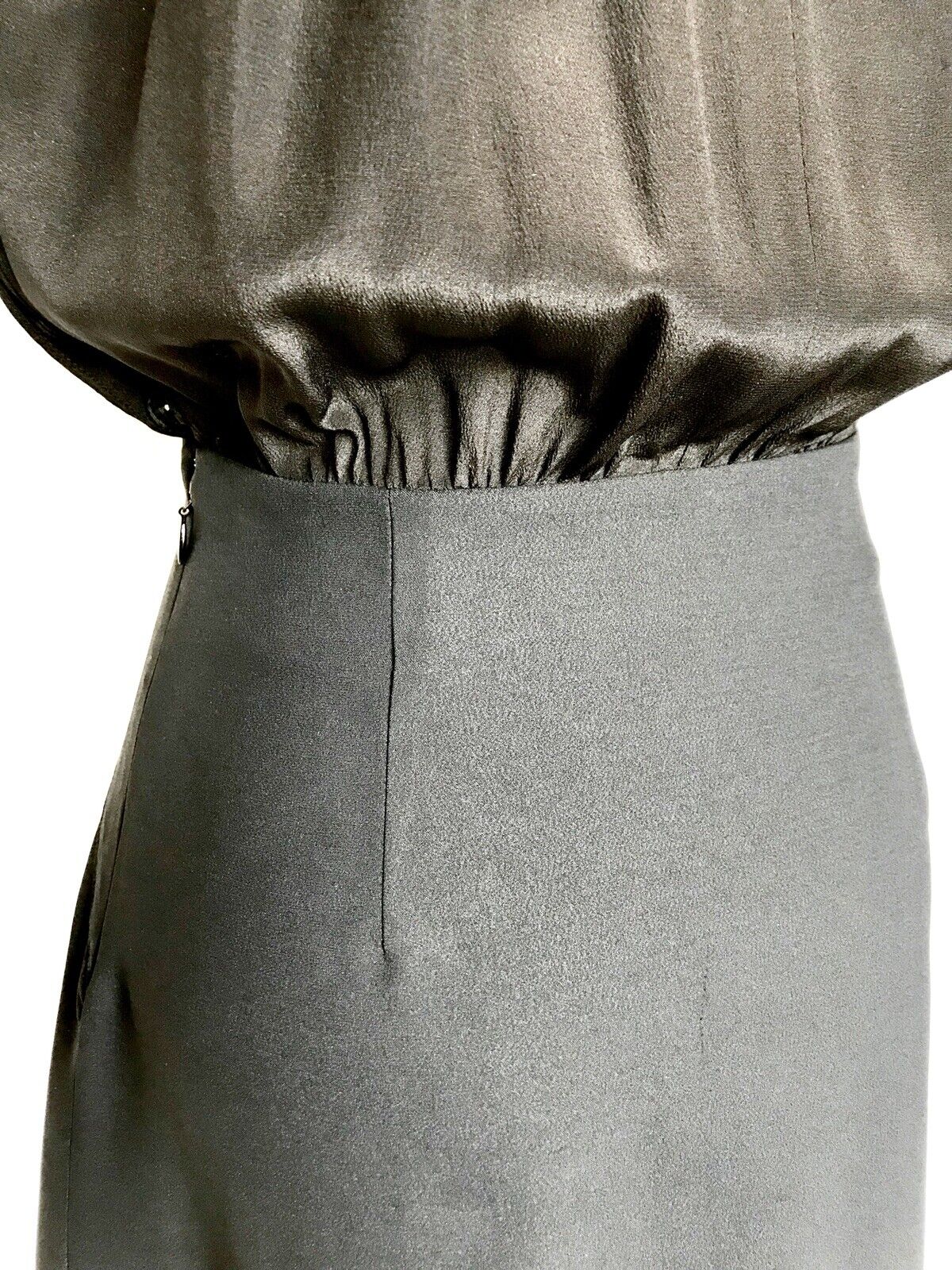 Miu Miu Black Silk Top Black Dress NWT Size IT 38 US 2 NEW Price $843