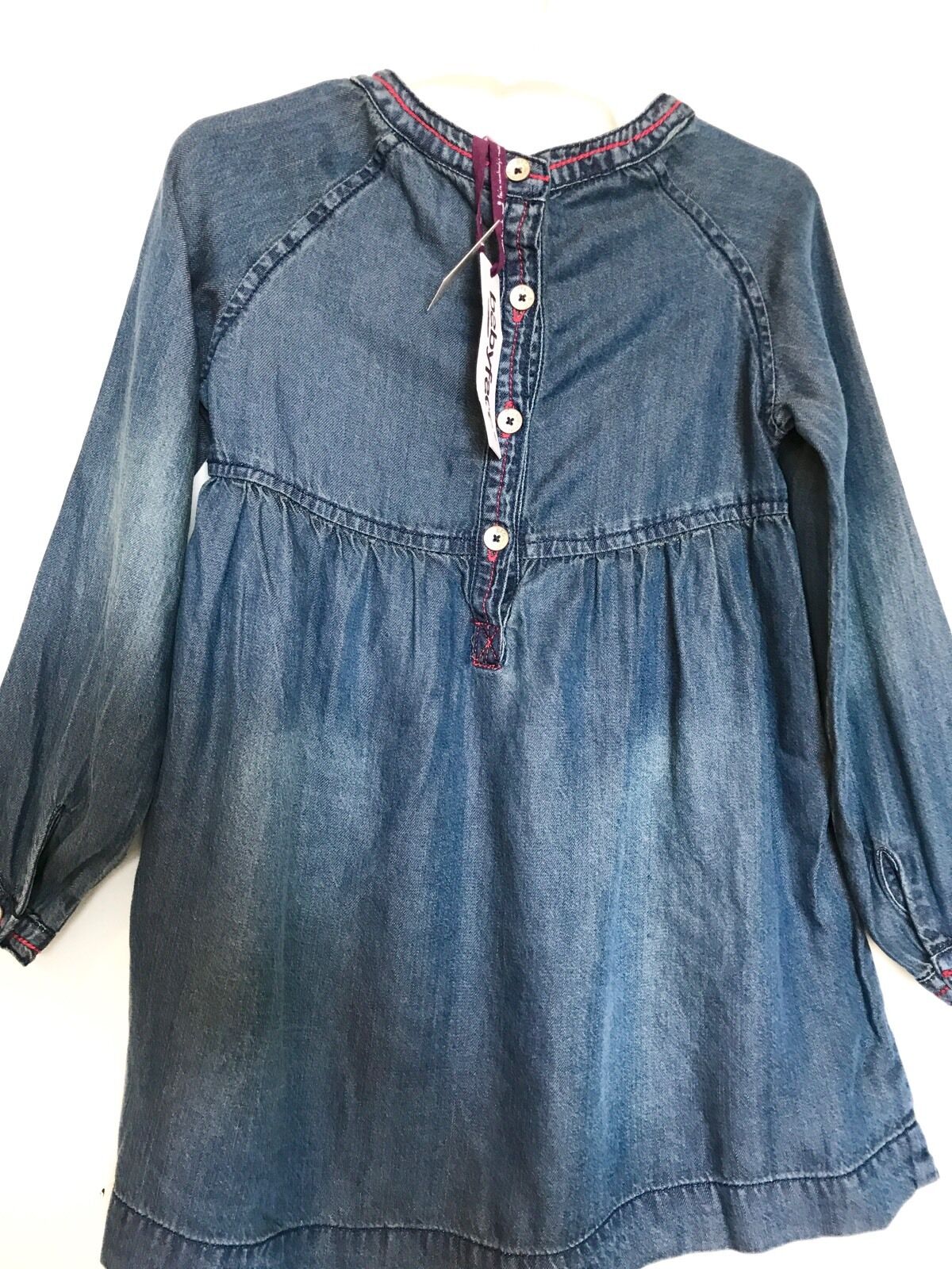 Babyface Soft Washed Denim Dress. Pockets & Stitched Detail NWT Age 4 Price $28