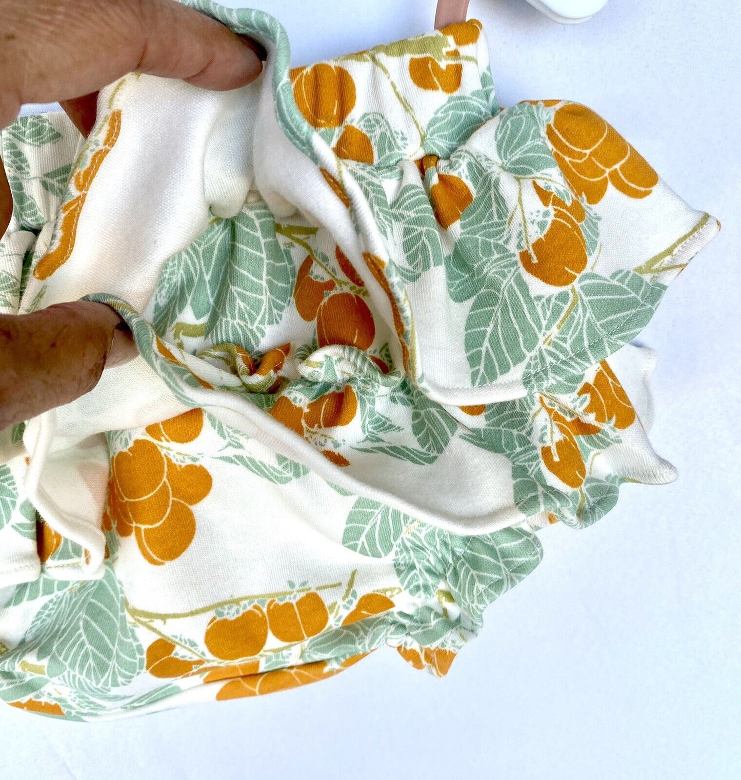 Kate Quinn 100% Organic Cotton Double Ruffle Bloomer Retail $28 Price $22 3-6 M