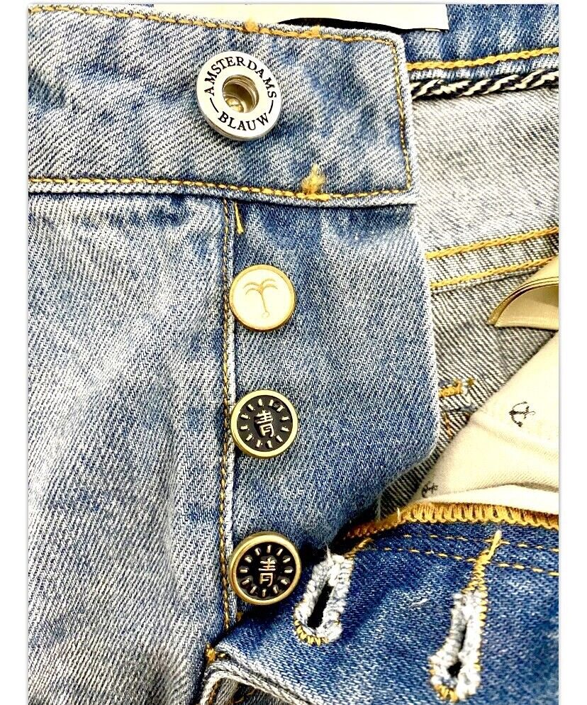 Scotch & Soda Painted Denim Jean Shorts NWT Size 24 Retail $115 Price $39