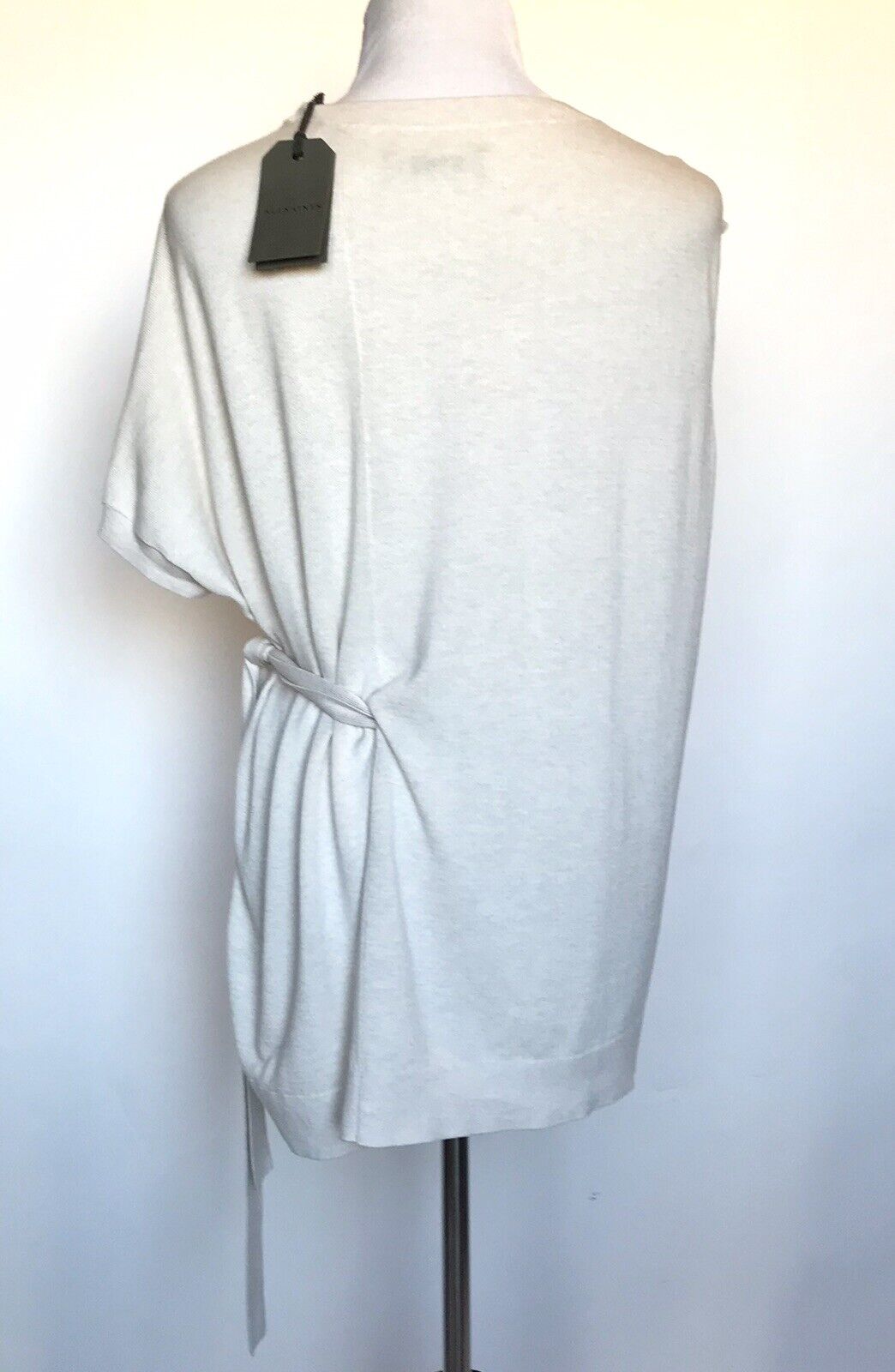 AllSaints Shera Asymmetrical Knit Top Retail $195 Price $78 Size L NWT