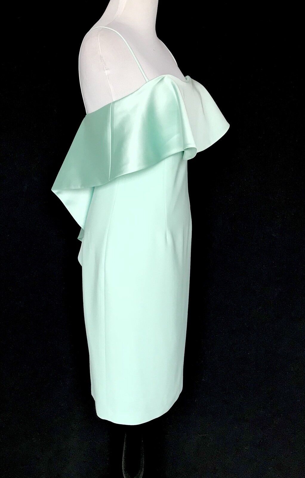 Forever Unique Mint Lori Dress. Satin Bodice Size 4 NWT Retails $249 Price $68