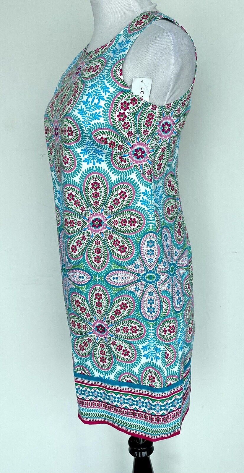 London Times Neon Print Sleeveless Shift Dress Retail  Price $49 NWT 6
