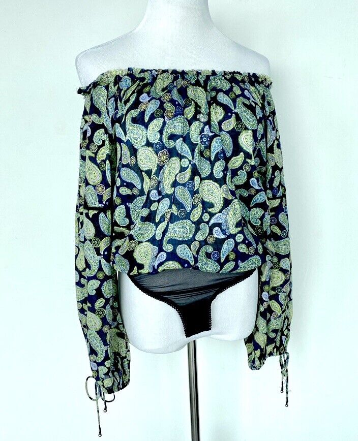 Free People Paisley Bodysuit Retail $78 Price $46.80 NWT Size XS