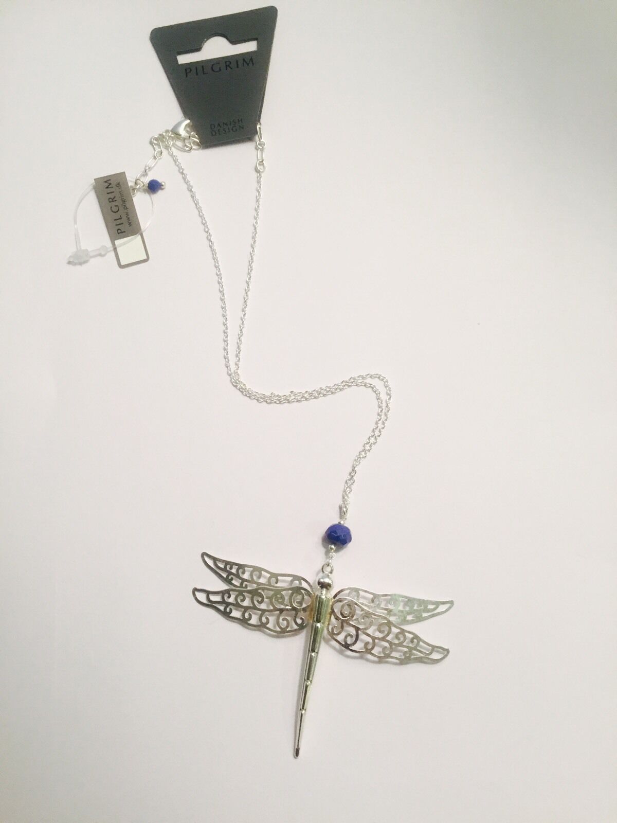 Pilgrim Jewelry Silver Plated Dragonfly Pendant With Gem Detail $14