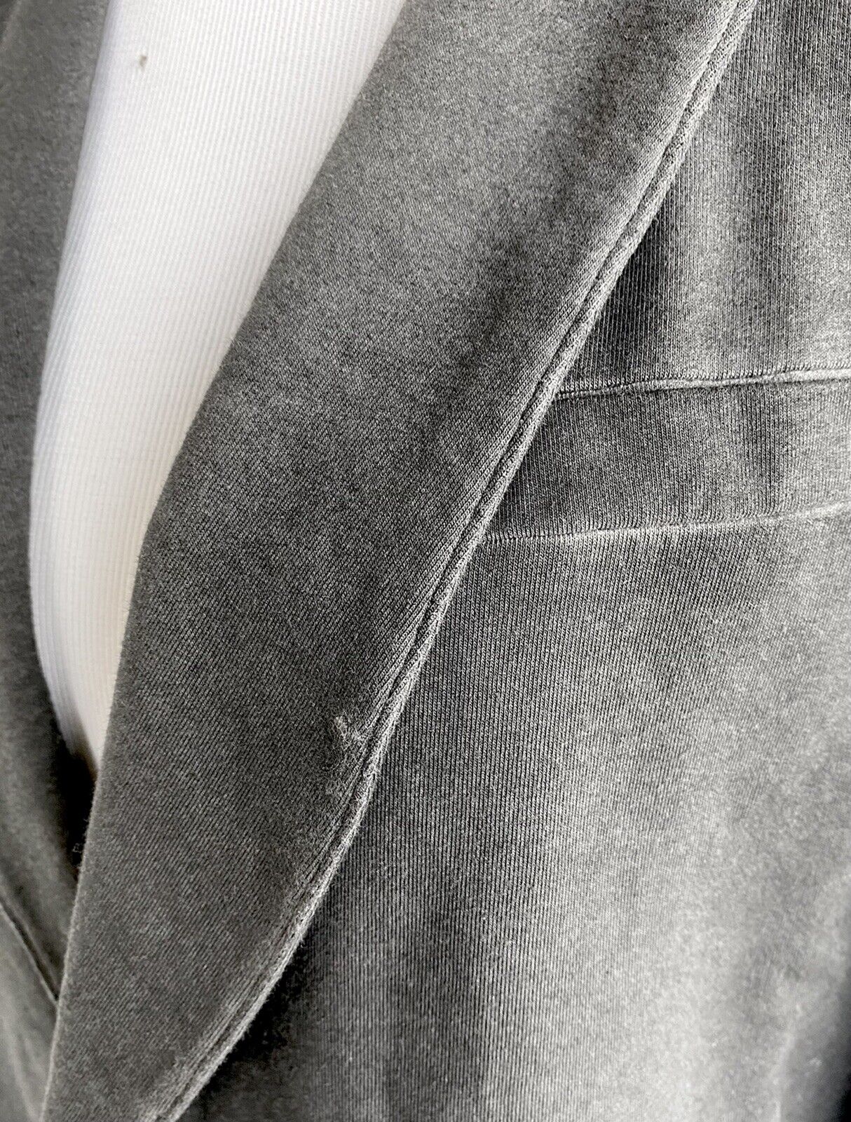 Nic + Zoe Graphite Open Front Blazer Jacket Distressed XS Retail $148 Price $48