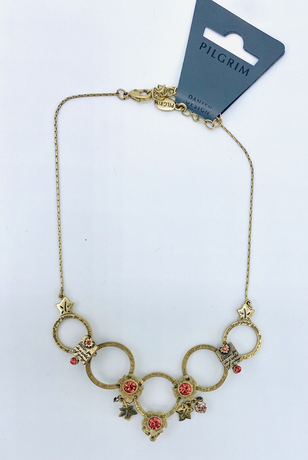 Pilgrim Genuine Swarovski Crystal 14 Ct Gold Plated Necklace Price $18