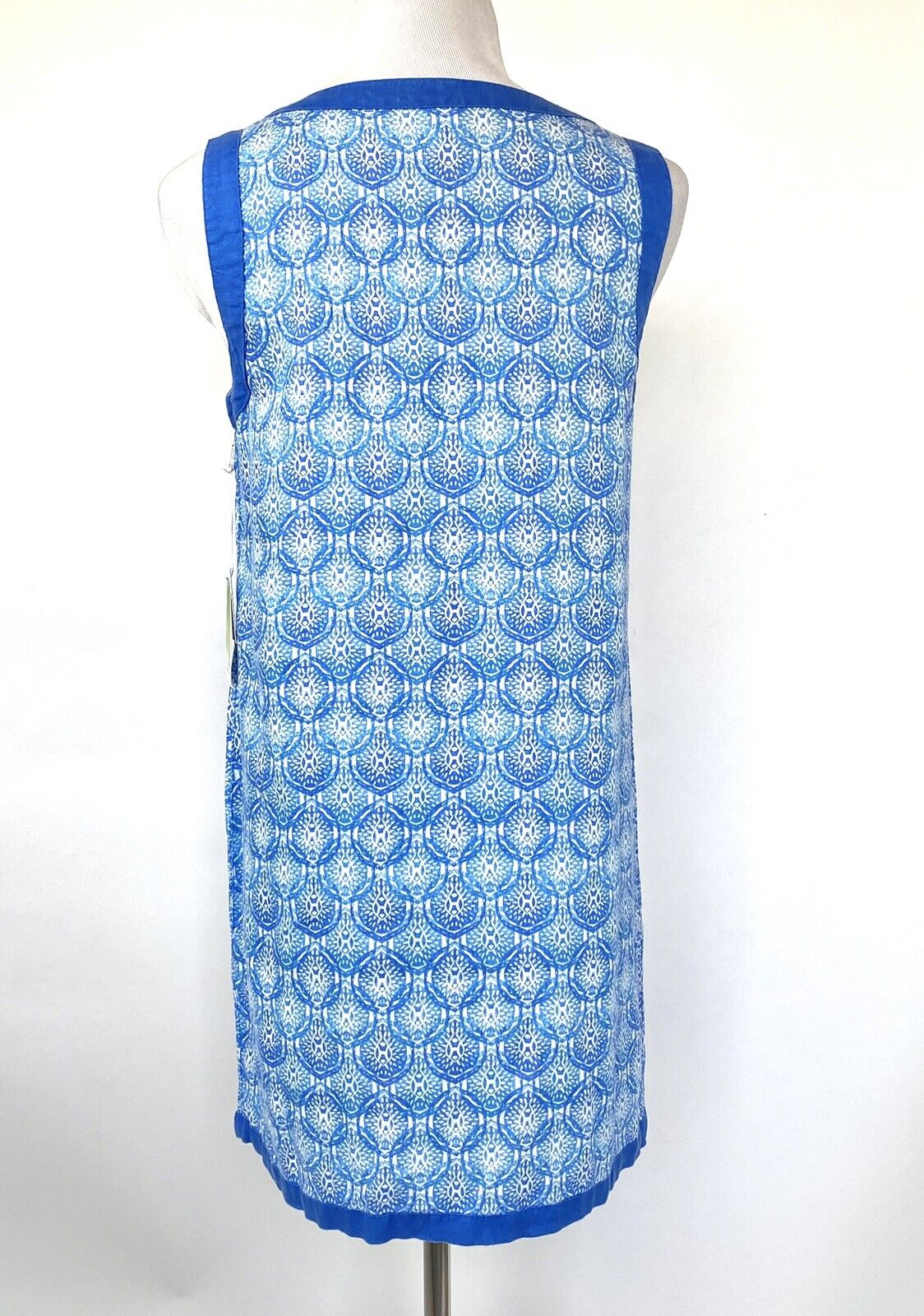 Sigrid Olsen 100% Linen Blue Sleeveless Dress. Retail $119 Price $55 Size M NWT