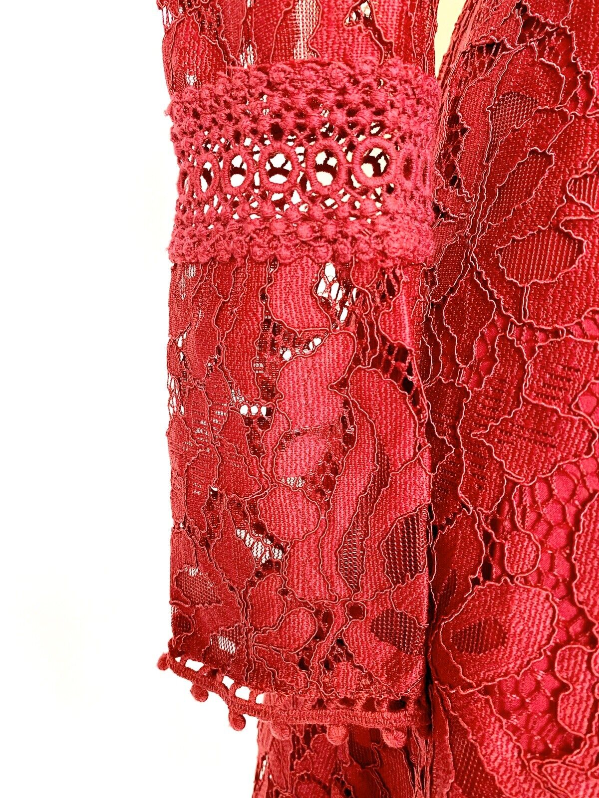 Nicholas Red Lace Crochet Edge Dress. Retails $495 Price $99 Size 0 NWT