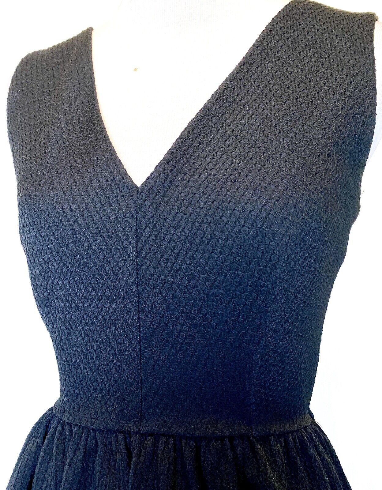 Little Black Dress Textured Stretch Skater Dress S Retail $88 Price $32 NWT